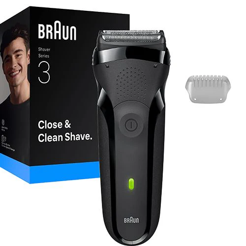 Máquina de Barbear Braun S3 300 - Preto