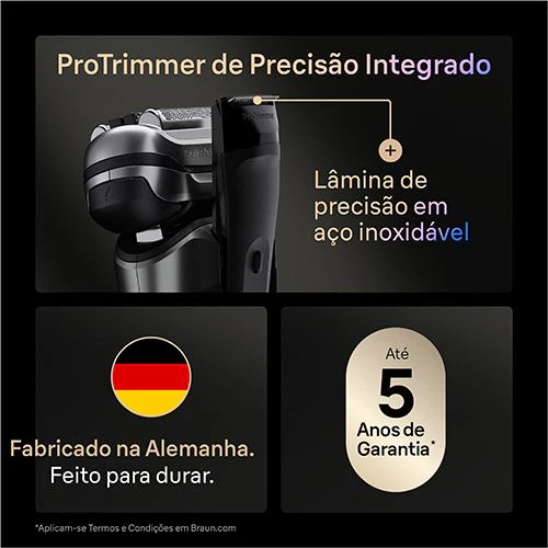 Máquina de Barbear Braun S9 9655 CC - Cinzento - Image 7