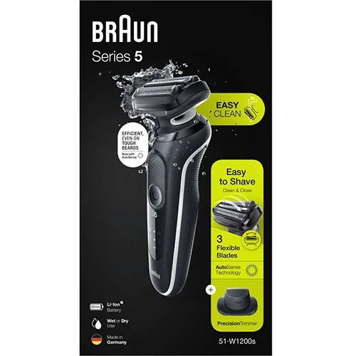 Máquina de Barbear Elétrica Braun S5 51-W1200 S - Preto - Outlet - Grade A - Image 6