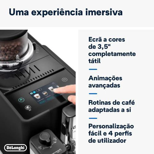 Máquina de Café Automática com Moinho Delonghi Rivelia Exam 440.55.B - Preto - Outlet - Grade A - Image 4