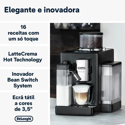 Máquina de Café Automática com Moinho Delonghi Rivelia Exam 440.55.B - Preto - Outlet - Grade A - Image 8