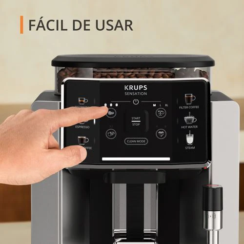 Máquina de Café Automática com Moinho Integrado Krups Sensation Ea910E10 - Cinza - Outlet - Grade A - Image 7