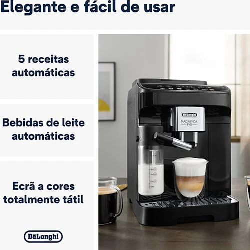 Máquina de Café Expresso Automática Delonghi Magnifica Evo Cappuccino ECAM290.61.B - Preto - Outlet - Grade B - Image 2