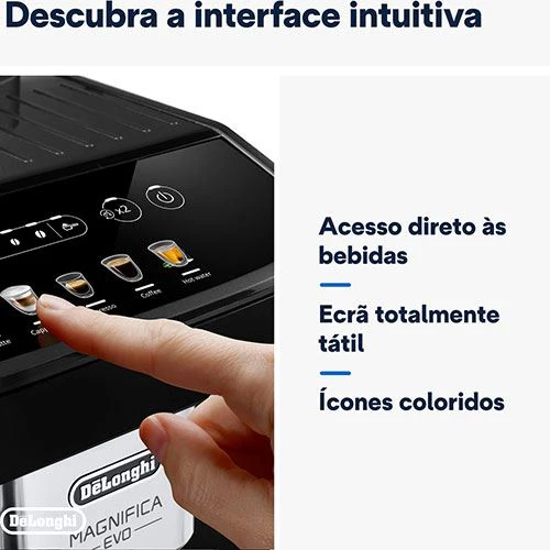 Máquina de Café Expresso Automática Delonghi Magnifica Evo Cappuccino ECAM290.61.B - Preto - Outlet - Grade B - Image 5
