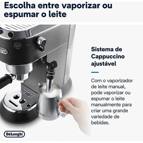 Máquina de Café Manual DeLonghi Dedica Style Ec685.Bk - Preto - Outlet - Grade A - Image 6