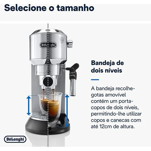 Máquina de Café Manual DeLonghi Dedica Style Ec685.M - Metal - Outlet - Grade A - Image 4