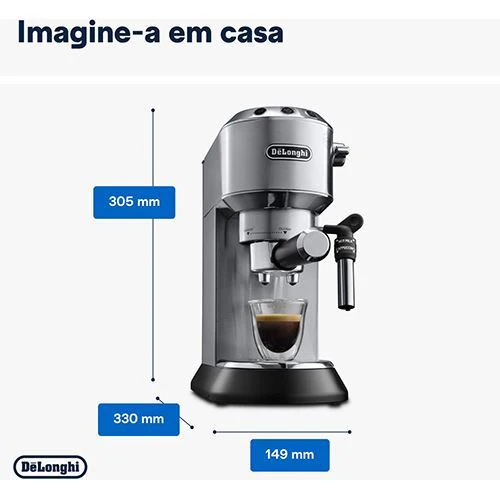 Máquina de Café Manual DeLonghi Dedica Style Ec685.M - Metal - Outlet - Grade A - Image 5