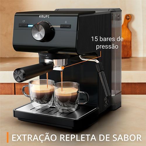 Máquina de Café Manual Krups Xp381810 - Preto - Outlet - Grade A - Image 2