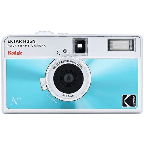 Máquina Fotográfica Analógica de Rolo Kodak Ektar H35N Flash 35mm - Azul