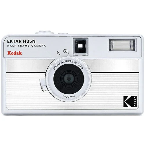 Máquina Fotográfica Analógica de Rolo Kodak Ektar H35N Flash 35mm - Prata