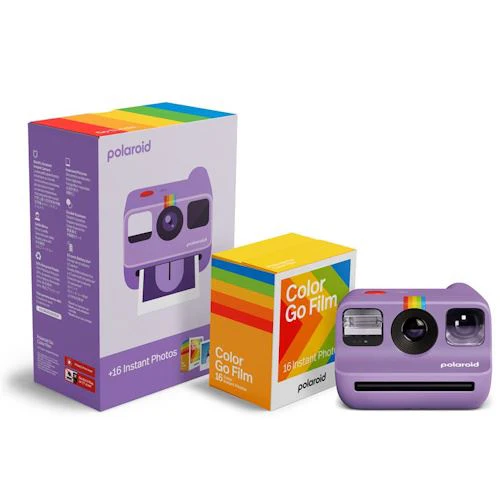 Máquina Fotográfica Instantânea Polaroid Go Gen 2 - Lilás + Recarga Color Go Film 16 Folhas
