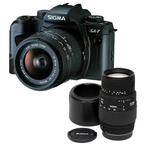 Máquina Fotográfica Reflex Sigma SA-7 + 28-80 f/2.8 + 70-300 f/4-5.6