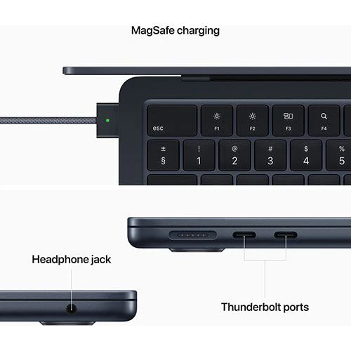 MacBook Air 13'' | 2022 | M2 | 8GB | 512GB SSD | GPU 10-Core | Meia-Noite - Recondicionado - REtech - Grade A - Image 6