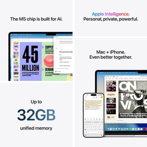 MacBook Air 15'' | 2026 | M5 10-core | 16GB | 1TB SSD | GPU 10-core - Meia-noite - Image 8