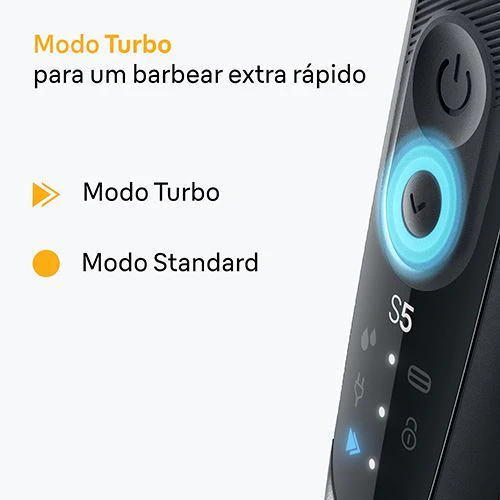 Máquina de Barbear Braun S5 52-B7000 CC - Azul - Outlet - Grade A - Image 6