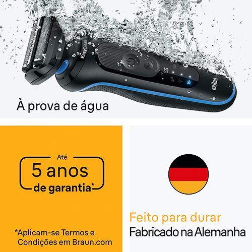 Máquina de Barbear Braun S5 52-B7000 CC - Azul - Outlet - Grade A - Image 8