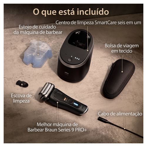 Máquina de Barbear Elétrica Braun Series 9 Pro+ 9560CC - Preto - Image 8