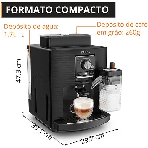 Máquina de Café Automática Krupsi Intensity Milk EA5028E0 - Preto - Image 7