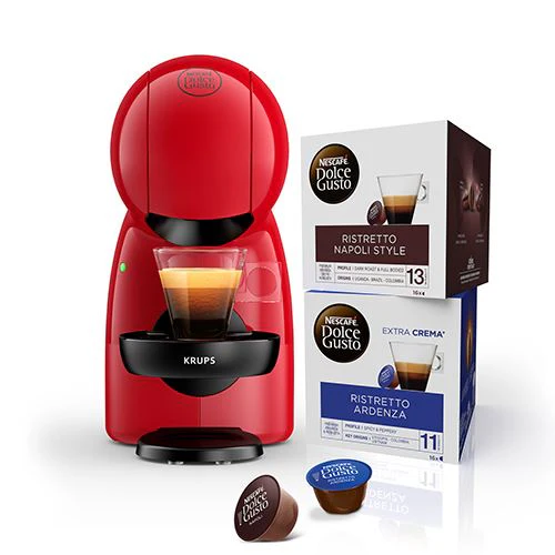 Máquina de Café Krups Dolce Gusto Piccolo XS - Vermelho + 32 Cápsulas