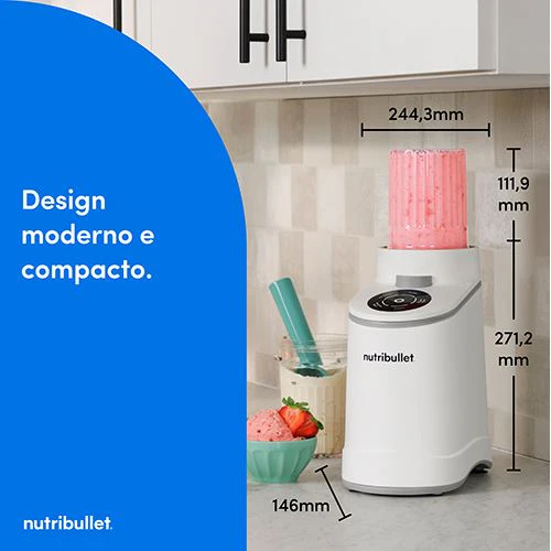 Máquina de Gelados Nutribullet® Chill Ice Cream Maker NBD0503W | 0.47L | 500 W | Branco - Image 7