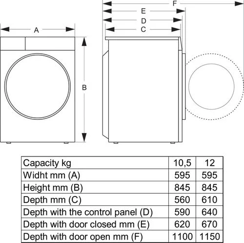 Máquina de Lavar e Secar Roupa Hisense WD3S1043BW3 | 10.5/6 Kg | 1400 RPM | D | Branco - Image 6