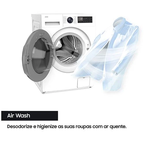 Máquina de Lavar e Secar Roupa Samsung WD90DG5B15BEEP AI Eco Bubble | 9/6 Kg | 1400 RPM | D | Branco - Image 7