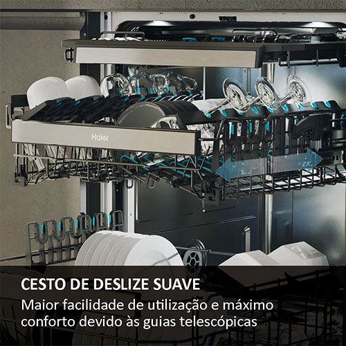 Máquina de Lavar Loiça Encastrável Haier XS 63A4M4B | 16 talheres | 59.7 cm | A - Image 6
