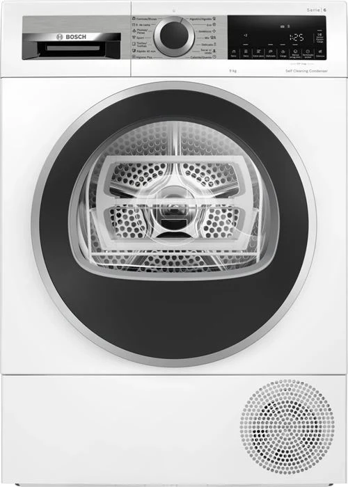 Máquina de Secar Bosch Serie 6 WQG245D1ES | Carregamento Frontal | 9 Kg | Bomba de Calor | C | Branco