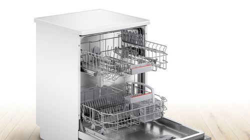Máquina de Lavar Loiça Bosch SGS4HTW47E | 12 talheres | 60 cm | E | Branco - Image 2