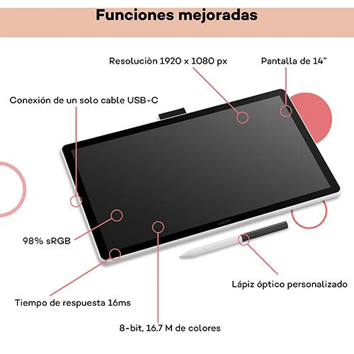 Mesa Digitalizadora Wacom One 14" - Pen - Preto - Image 6