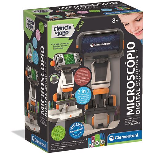 Microscópio Digital Smart AI - 2 em 1 -  Clementoni