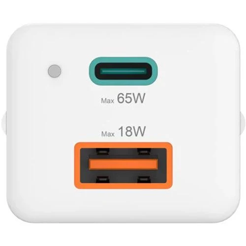 Mini Carregador Hama USB-C + USB 65W - Branco - Image 4