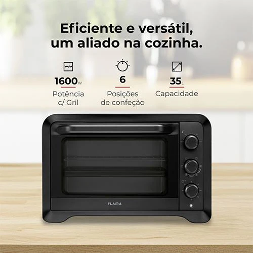 Mini-Forno Elétrico Elétrico Flama 1537 FL | 35L | 1600W - Image 2