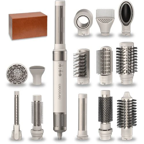 Modelador de Cabelo Cecotec CeramiCare 14 em 1 AirGlam Champagne