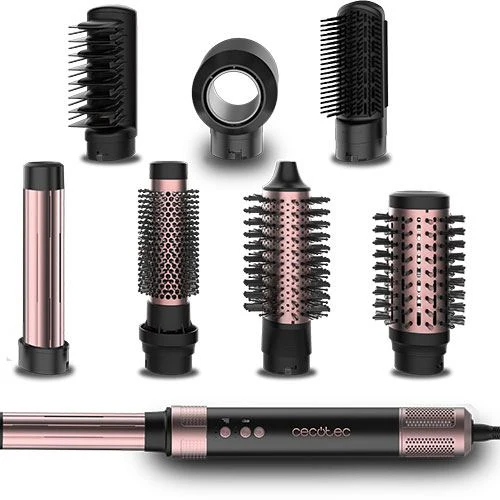 Modelador de Cabelo Cecotec CeramicCare AirGlam Preto 8 em 1