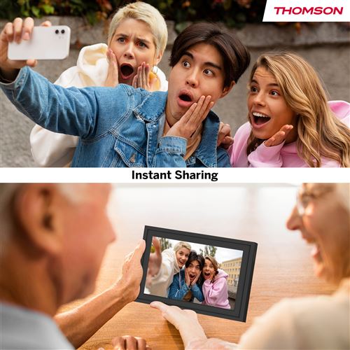 Moldura Digital Thomson Smart Photo Frame F10 10" HD Wi-Fi 32GB - Preto - Image 10