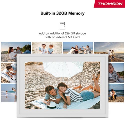 Moldura Digital Thomson Smart Photo Frame F10W 10" HD Wi-Fi 32GB - Branco - Image 6