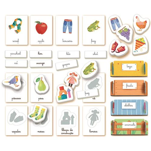 Montessori - Figuras Moldadas e Cartas para Aprender Inglês - Education Clementoni - Image 3