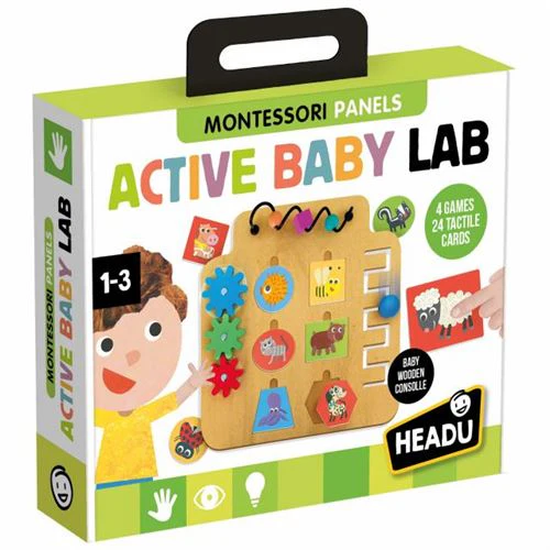 Montessori - Jogo Active Baby Lab - Headu | Sig Toys