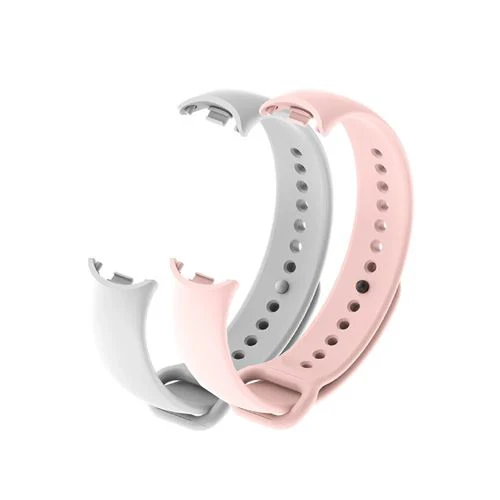 Pack Braceletes 4-OK para Pulseira de Atividade Xiaomi Mi Band 8 - 2 Unidades - Rosa/ Branca
