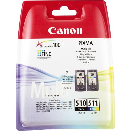 Canon Pack Tinteiros PG-510 Preto/CL-511 Cor