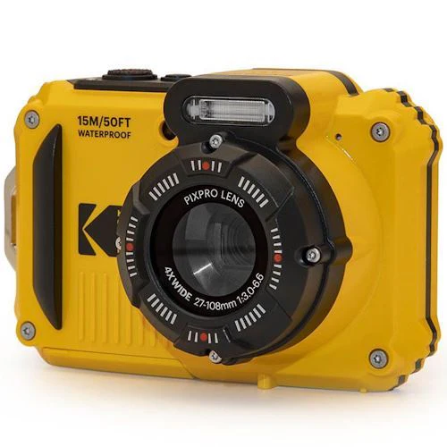 Pack Máquina Fotográfica Compacta Kodak PixPro WPZ2 + 2x Bateria + Cartão MicroSD 16GB - Amarelo - Image 4