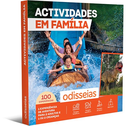 Pack Presente Odisseias - Actividades em Família | Experiência de aventura | 2 adultos + 1 ou 2 crianças