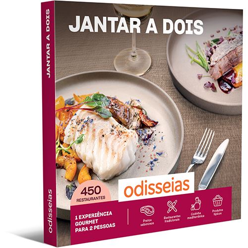 Pack Presente Odisseias - Jantar a Dois | Experiência gourmet | 2 pessoas