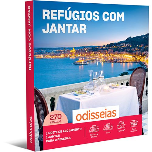 Pack Presente Odisseias - Refúgios com Jantar | Experiência 1 noite | Jantar | 2 pessoas