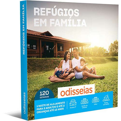 Pack Presente Odisseias - Refúgios em Família | Experiência 1 noite | 2 adultos + 1 ou 2 crianças