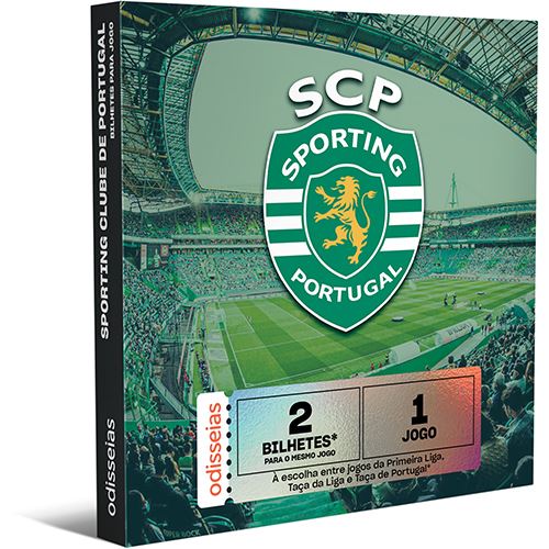 Pack Presente Odisseias - Sporting Clube de Portugal - Bilhetes Jogo | Experiência para 2 pessoas
