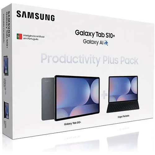 Pack Tablet Samsung Galaxy Tab S10+ 12.4" - Wi-Fi - 256GB - Moonstone Gray + Capa Teclado