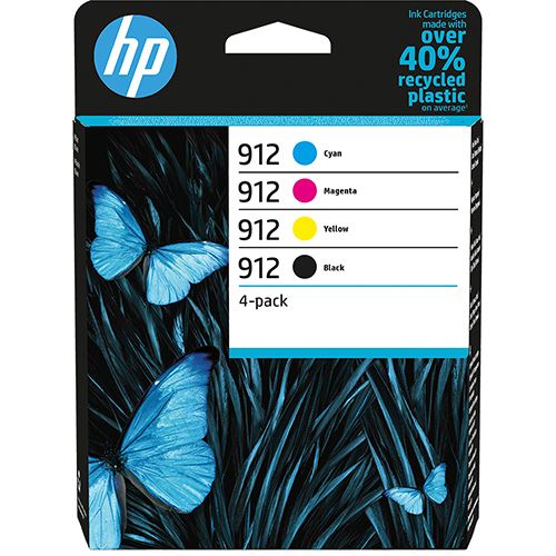 Pack Tinteiro HP Preto Nº 912 + Cores Nº 912 6ZC74AE