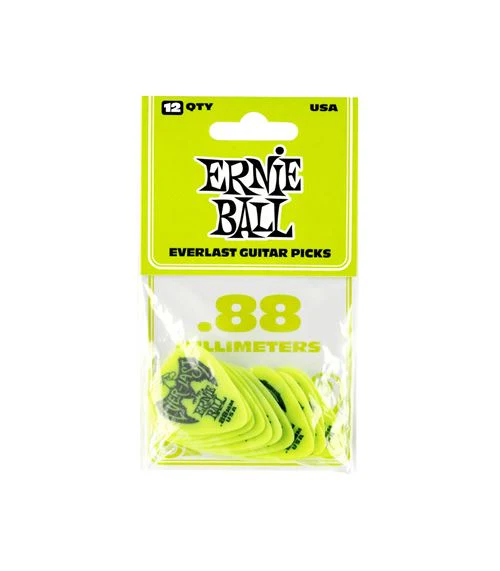Palhetas Everlast Verde 0,88 EB9191 Ernie Ball